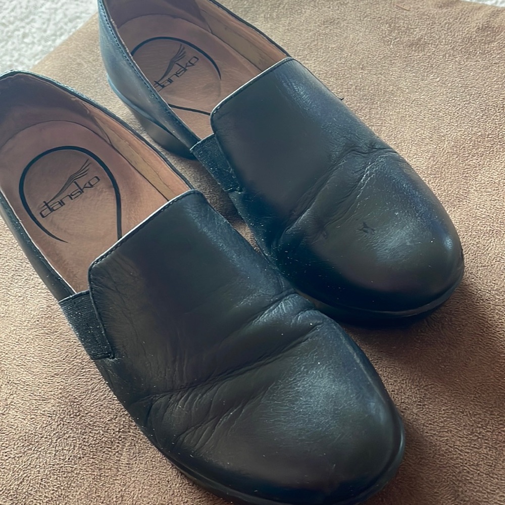 Dansko size 39 black shoes.  In great condition.  Slip On’s